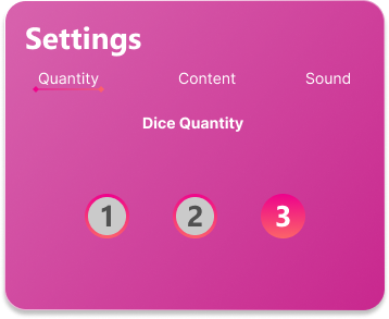 dice-roller settings